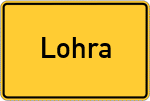 Place name sign Lohra