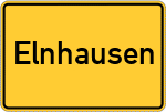 Place name sign Elnhausen