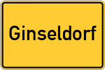 Place name sign Ginseldorf