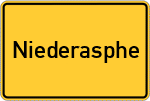 Place name sign Niederasphe