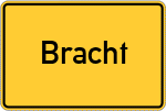 Place name sign Bracht, Kreis Marburg an der Lahn