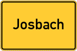 Place name sign Josbach