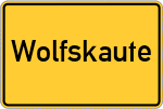 Place name sign Wolfskaute, Hessen