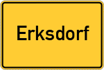 Place name sign Erksdorf
