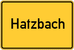 Place name sign Hatzbach