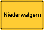 Place name sign Niederwalgern