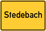 Place name sign Stedebach
