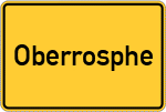 Place name sign Oberrosphe