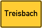Place name sign Treisbach