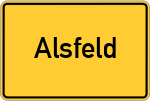 Place name sign Alsfeld