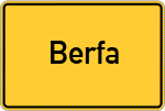 Place name sign Berfa
