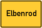Place name sign Elbenrod
