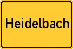 Place name sign Heidelbach