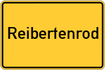 Place name sign Reibertenrod