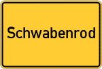 Place name sign Schwabenrod