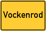 Place name sign Vockenrod