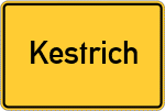 Place name sign Kestrich