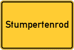 Place name sign Stumpertenrod