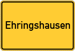 Place name sign Ehringshausen, Kreis Alsfeld