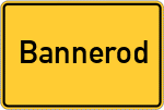 Place name sign Bannerod