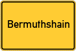 Place name sign Bermuthshain