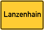 Place name sign Lanzenhain