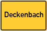 Place name sign Deckenbach
