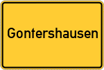 Place name sign Gontershausen, Hessen