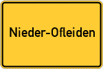 Place name sign Nieder-Ofleiden