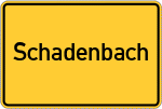 Place name sign Schadenbach