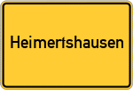 Place name sign Heimertshausen