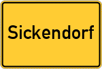Place name sign Sickendorf