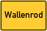Place name sign Wallenrod