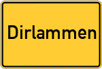 Place name sign Dirlammen
