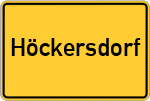 Place name sign Höckersdorf