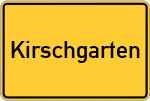 Place name sign Kirschgarten, Hessen