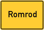 Place name sign Romrod
