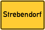 Place name sign Strebendorf