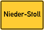 Place name sign Nieder-Stoll