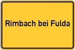 Place name sign Rimbach bei Fulda