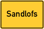 Place name sign Sandlofs