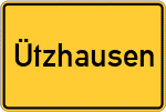 Place name sign Ützhausen