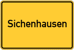Place name sign Sichenhausen