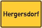 Place name sign Hergersdorf