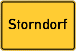 Place name sign Storndorf