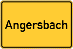 Place name sign Angersbach