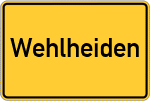 Place name sign Wehlheiden