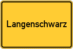 Place name sign Langenschwarz