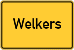 Place name sign Welkers
