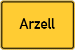 Place name sign Arzell